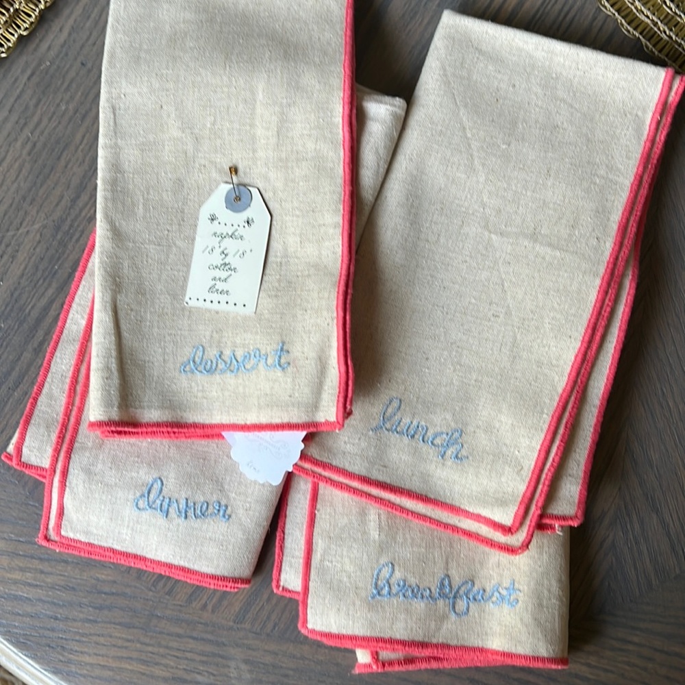 anthropologie napkins | set of 7